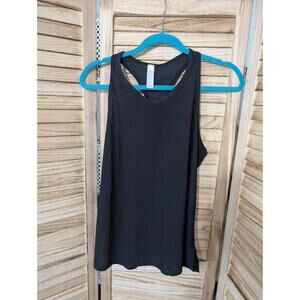 Spanx Size M Perforated Racerback Tank Black